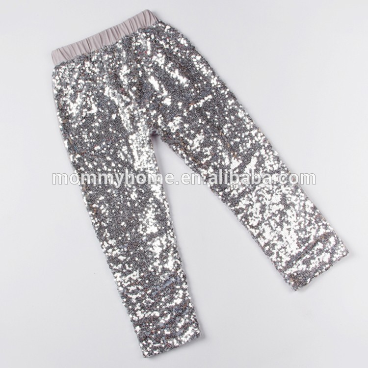 新しい到着の愛らしい銀スパンコール女の子ブティックm5070602leggins-ズボン問屋・仕入れ・卸・卸売り