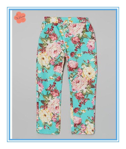 2016新しい来る子供服ホットパンツ女の子muilticolorロングパンツ春フリル花キッズ女の子パンツ-問屋・仕入れ・卸・卸売り