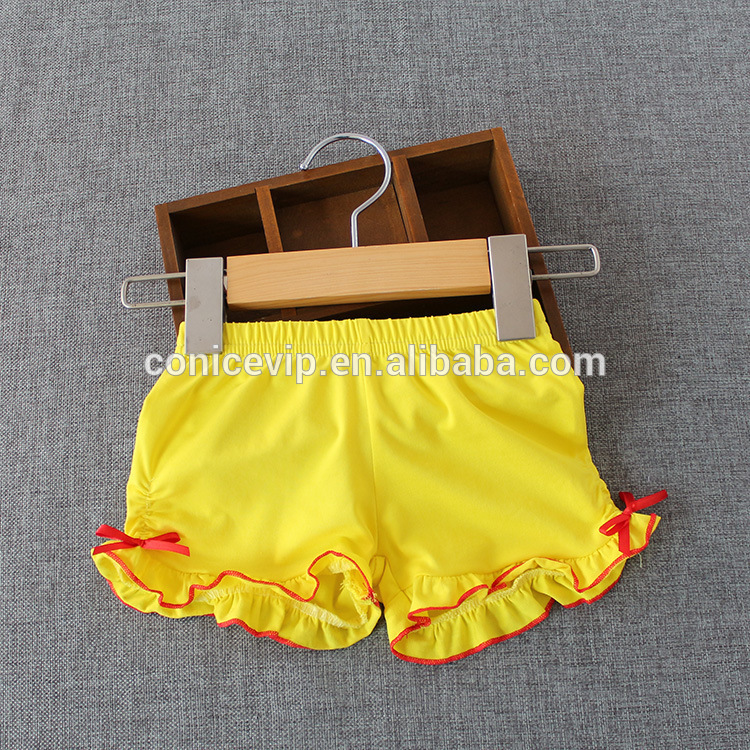 高品質の100％フリルパンツ綿の夏の女の子のパンツ赤ちゃん用卸売綿シェブロン-ズボン問屋・仕入れ・卸・卸売り