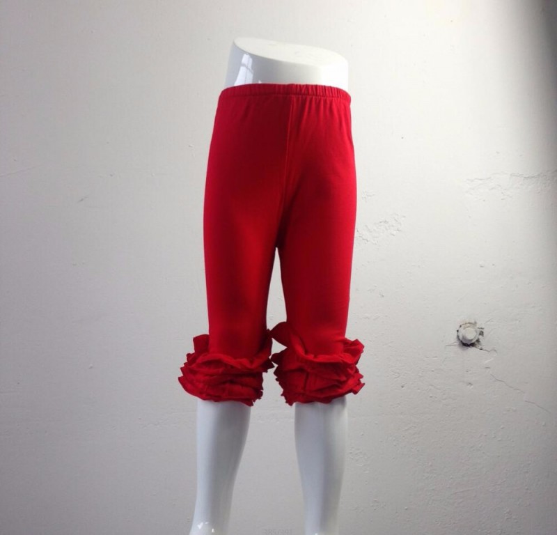 ホット販売夏の多くの異なる無地パンツ子供服アイシングレギンスフリルカプリパンツ-ズボン問屋・仕入れ・卸・卸売り
