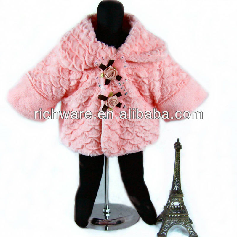 安いピンクの女の赤ちゃんのコート子供アウターウェア-キッズ服　コート問屋・仕入れ・卸・卸売り