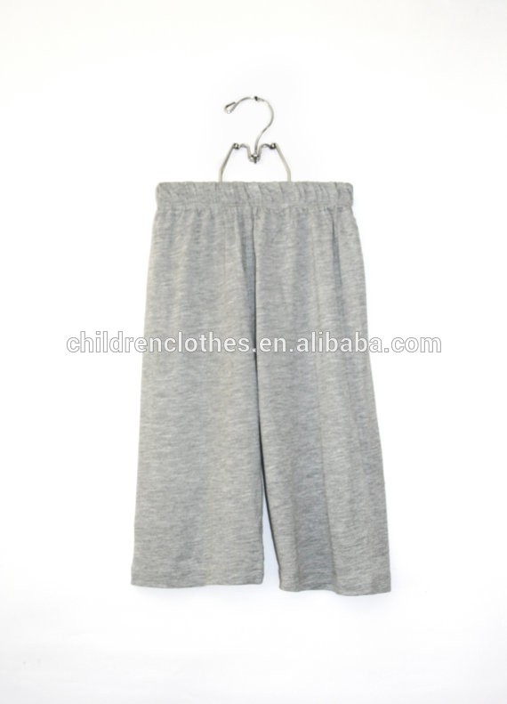 来ている最新の子供服の女の子パンツグレー青黄色子供の綿のパンツ-ズボン問屋・仕入れ・卸・卸売り