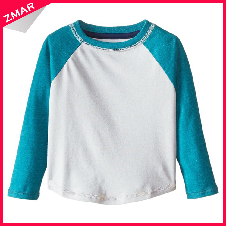 長い袖ラグラン安い価格中国卸売混合色ラウンドボトムtシャツ-キッズ服　Tシャツ問屋・仕入れ・卸・卸売り