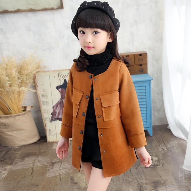 Zm51581aワンピース女の子パーティードレス韓国子供服卸売冬コート-キッズ服　コート問屋・仕入れ・卸・卸売り