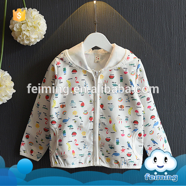 2016ベビーコート女の子屋外ファッションスポーツコート動物プリントカスタム服-キッズ服　コート問屋・仕入れ・卸・卸売り