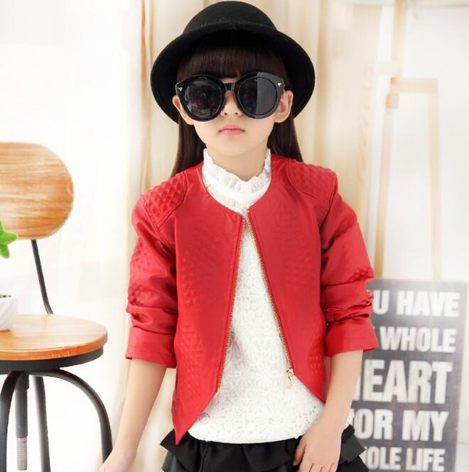 Zm51580a子供服のサプライヤー中国女の子レザージャケット冬のコート-キッズ服　コート問屋・仕入れ・卸・卸売り