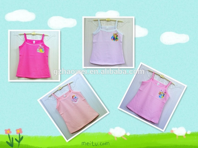スポット王女涼しいキャミソール用女の子100%綿の夏の子供tシャツ-キッズ服　Tシャツ問屋・仕入れ・卸・卸売り