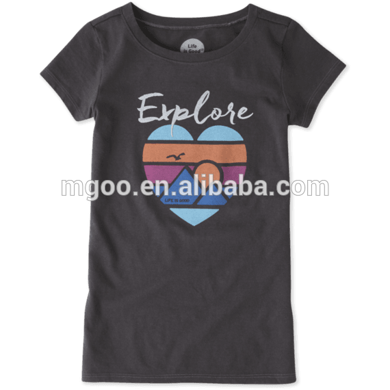 Mgoo oemカスタム印刷子供tシャツ少女快適なブランドtシャツ-キッズ服　Tシャツ問屋・仕入れ・卸・卸売り