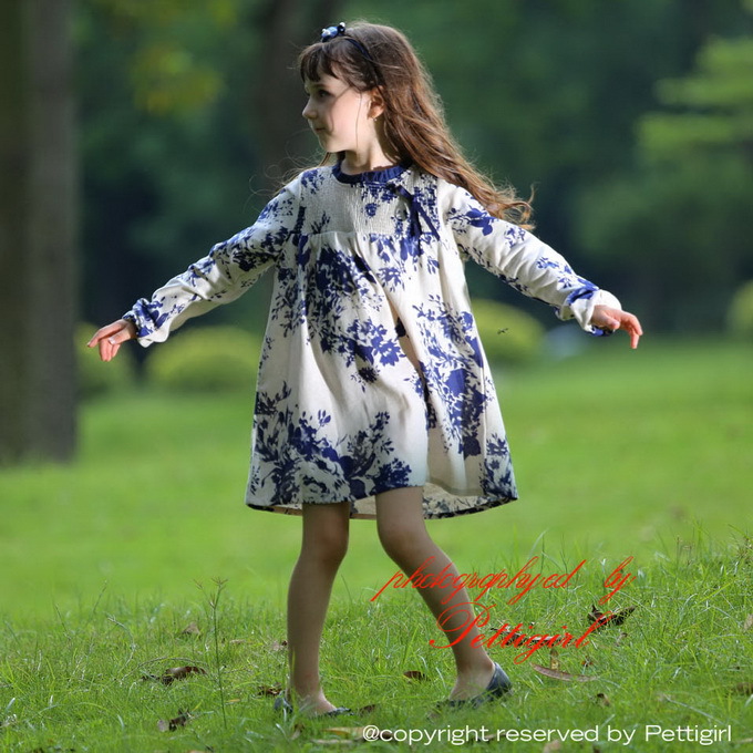 Whosale2015naveyブルーキッズslevee女子ロングt- シャツコットン・リネンプリントトップスの子供の女の子の子供の春と秋の摩耗-キッズ服　Tシャツ問屋・仕入れ・卸・卸売り