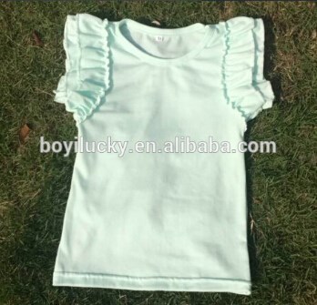 多くの色2015新しいスタイルの夏の綿のタンクトップの女の子rufflyトップ卸売ブティックの服赤ちゃん-キッズ服　Tシャツ問屋・仕入れ・卸・卸売り