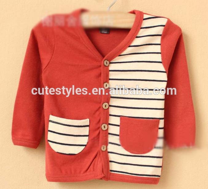 の子供の服の男の子ストライプカーディガンロングスリーブtシャツの子供の服の着用gt40412-33ファッションのシャツをニット-キッズ服　Tシャツ問屋・仕入れ・卸・卸売り