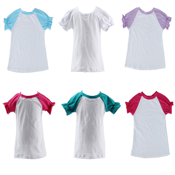 赤ちゃんの女の子のための子供のプリントラウンドネックカスタムdeisgnspringshirts100綿白キッズt- シャツ卸売-キッズ服　Tシャツ問屋・仕入れ・卸・卸売り