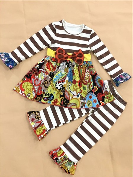 アメリカの女の子ブティック服用幼児女の子綿の服でトルコファッション子供-キッズ服　セット問屋・仕入れ・卸・卸売り