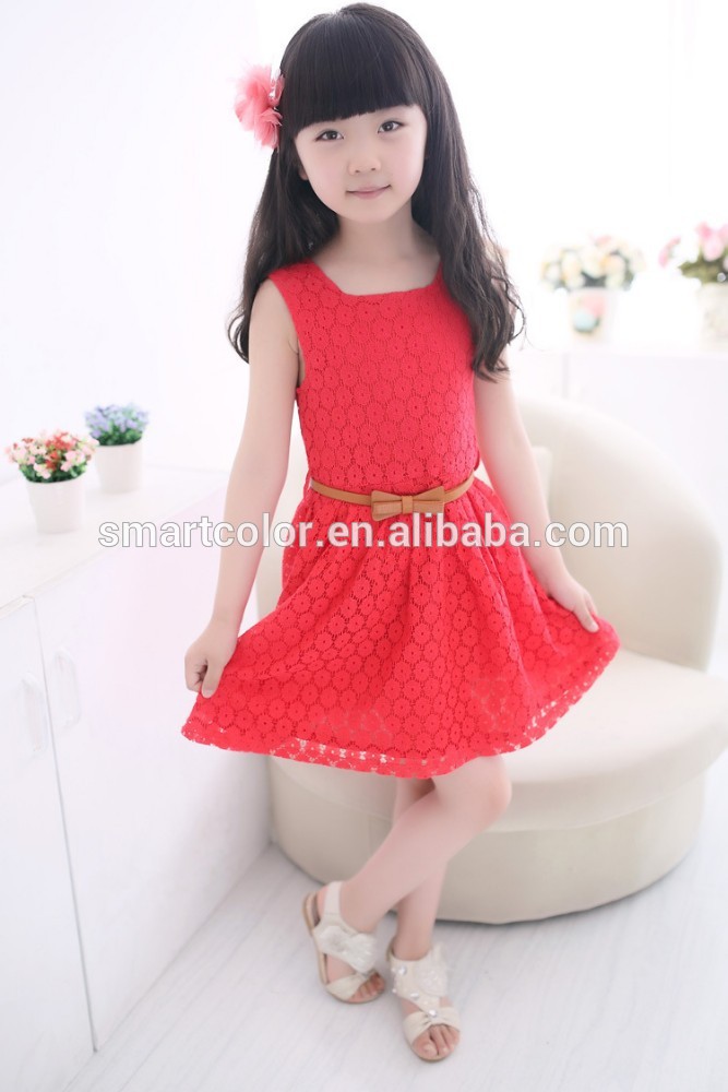 卸売高品質の新しい設計2015ブティックの女の子のファッションのドレスの女の子が7歳-ジュニア服（女）ドレス問屋・仕入れ・卸・卸売り