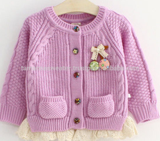 2016最新デザイン100%アクリルニット子供弓カーディガンセーター-キッズ服　セーター問屋・仕入れ・卸・卸売り