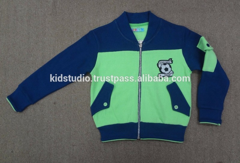 キッズ冬のジャケットのバイカージャケット-ロングスリーブ-キッズ服　ジャケット問屋・仕入れ・卸・卸売り