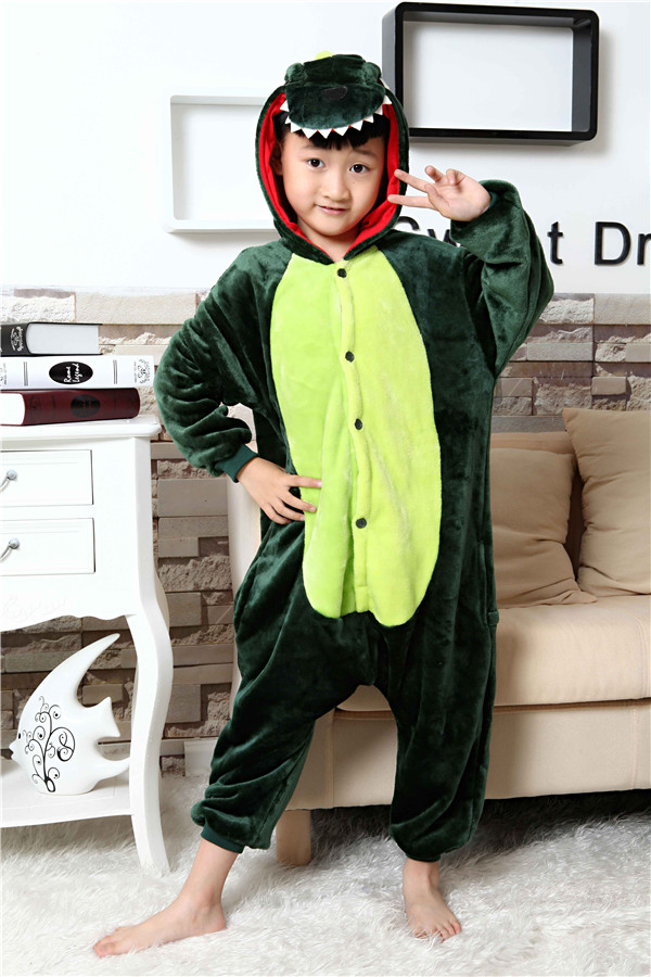 漫画の子供のフランネル2015デザインsleepingwear151kc1101グリーンドラゴン-パジャマ問屋・仕入れ・卸・卸売り