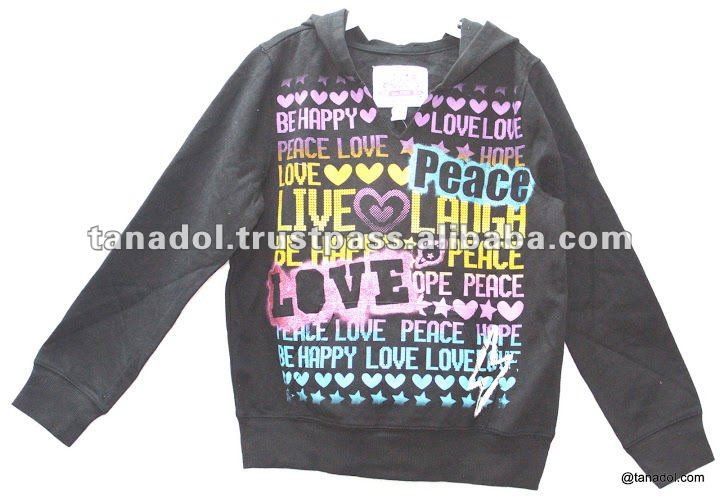 Childenの服カラフルなフード付きプルオーバージャケットロング女の子のため2012-問屋・仕入れ・卸・卸売り