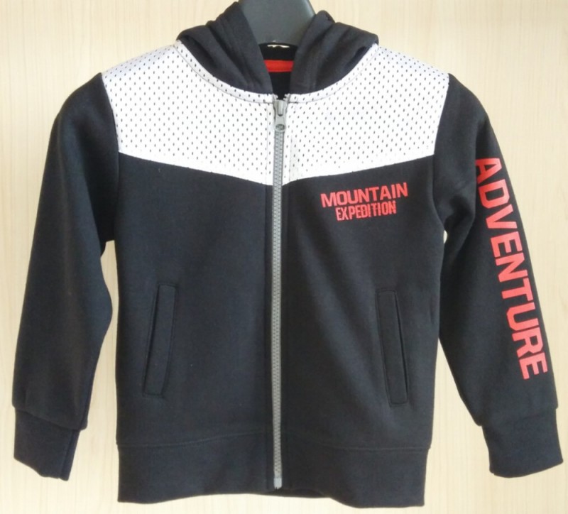 子供のジップアップフーディスタイル2015/パーカー綿フリースパーカ若い男の子のための黒のhoodie-キッズ服　パーカー、スウェットシャツ問屋・仕入れ・卸・卸売り