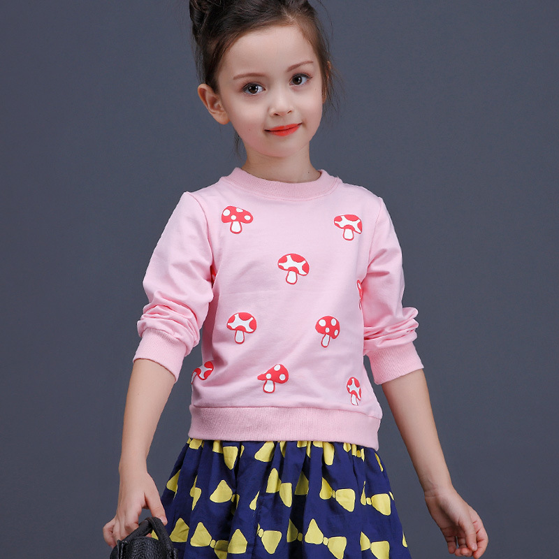 YD5075秋2016新しいスタイル綿プリントピンクの女の子パーカー-キッズ服　パーカー、スウェットシャツ問屋・仕入れ・卸・卸売り