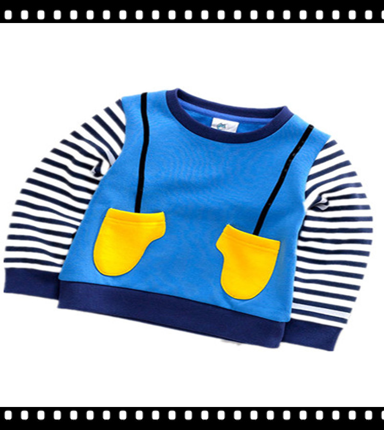 カスタム安いポケットが付いている身に着けている赤ちゃんクルーネックのスウェットシャツ-キッズ服　パーカー、スウェットシャツ問屋・仕入れ・卸・卸売り