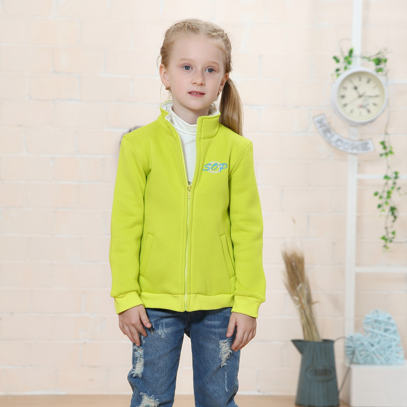 子供暖かい服ジップsweatershirt肥厚女の子コート子供フリースジャケット-キッズ服　ジャケット問屋・仕入れ・卸・卸売り