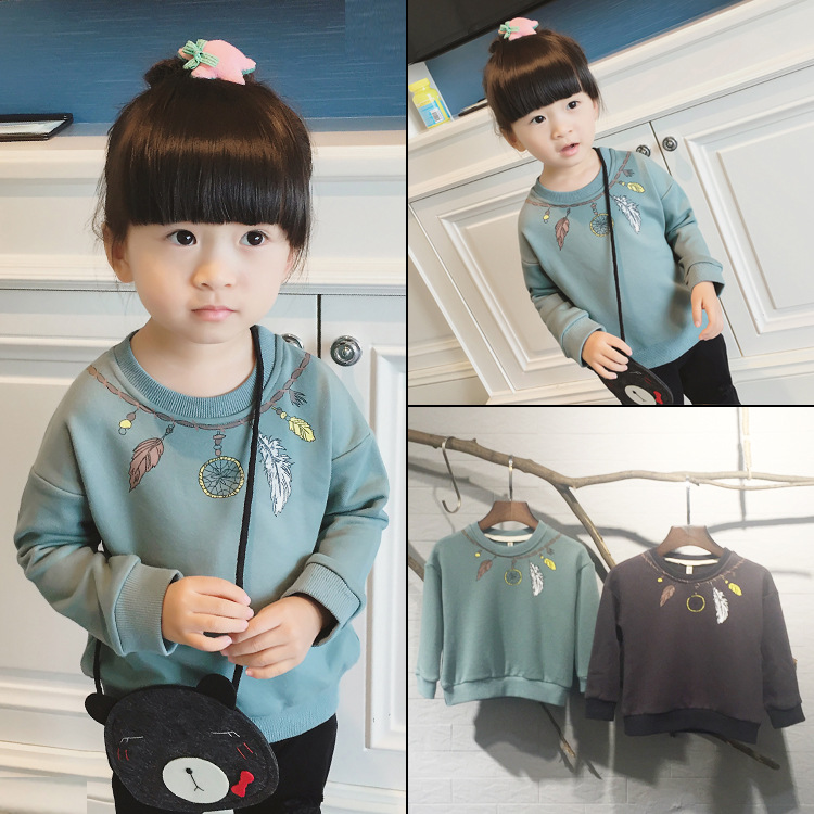 YE5092子供服秋カジュアル長袖女の子パーカー-キッズ服　パーカー、スウェットシャツ問屋・仕入れ・卸・卸売り