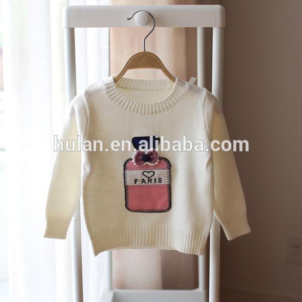 秋2015熱い販売のスタイリッシュロールネックロングスリーブ瓶のパターン現れている子供のプルオーバーのセーター-キッズ服　セーター問屋・仕入れ・卸・卸売り