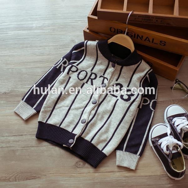 熱い販売のファッション冬2015ロールネックロングスリーブボタンフロントスポーツスタイル男の子の子供カーディガンのセーターを編んだ-キッズ服　セーター問屋・仕入れ・卸・卸売り