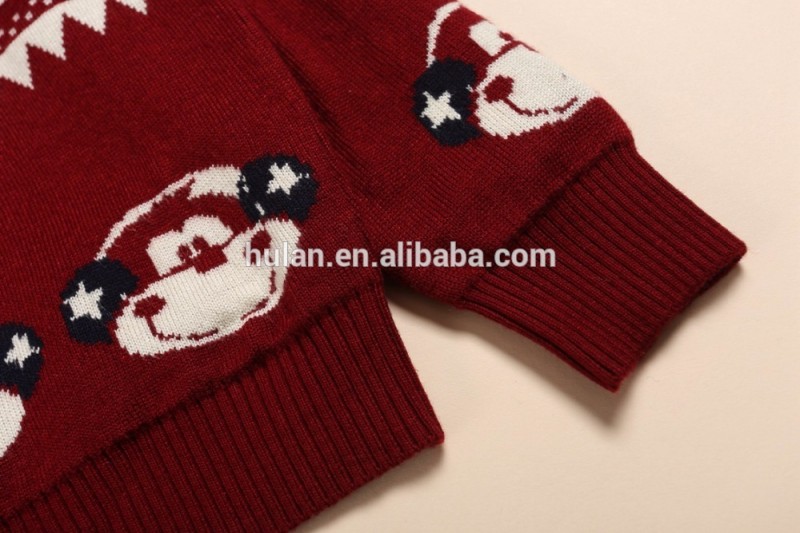 冬の新しい到着厚いかわいい猿プリント男の子と女の子長袖セーター-キッズ服　セーター問屋・仕入れ・卸・卸売り