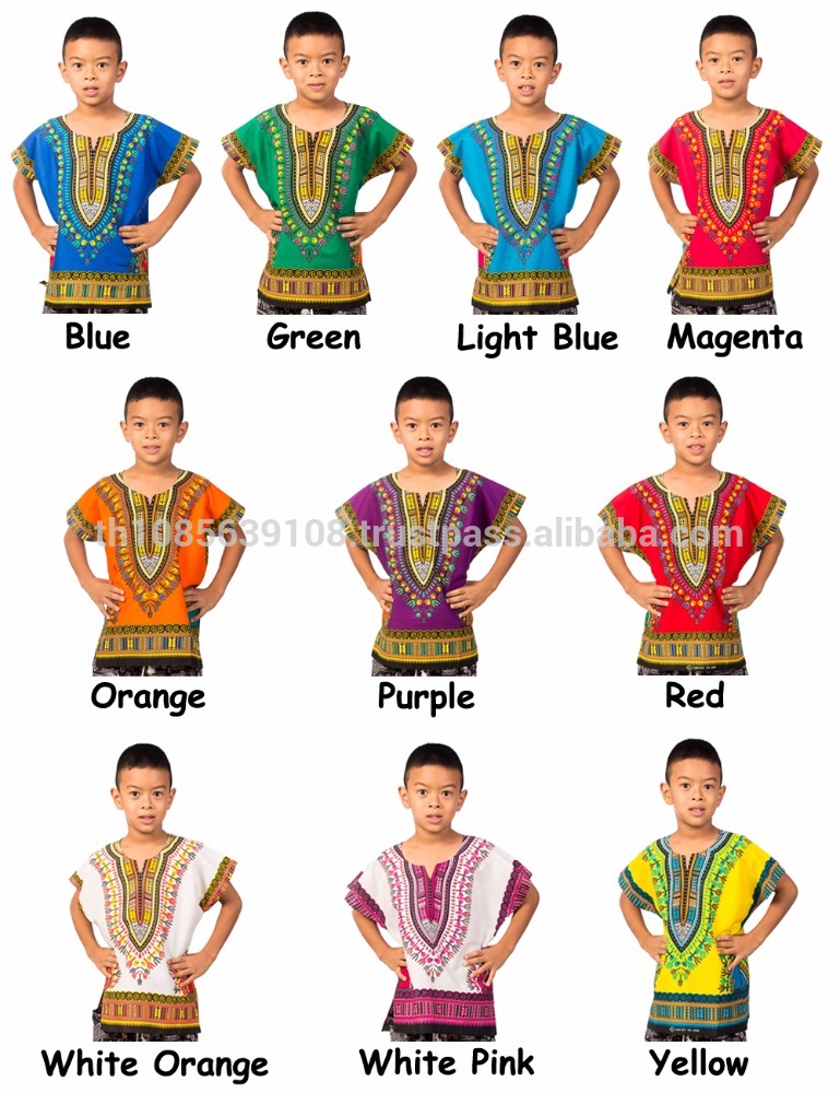 子供アフリカdashikiエスニックコットンシャツ-キッズ服　シャツ、トップス問屋・仕入れ・卸・卸売り