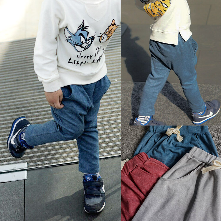 2016新しいファッション韓国スタイル男の子パンツ100%コットンパンツ-ズボン問屋・仕入れ・卸・卸売り