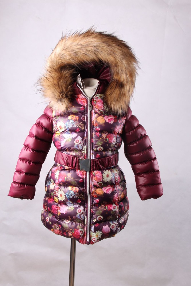 トレンディな子供の冬のジャケット/フード付コート-キッズ服　コート問屋・仕入れ・卸・卸売り