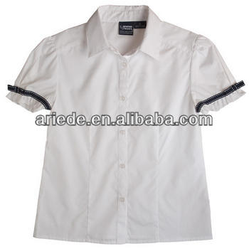 女の子の学校のユニフォーム半袖ブラウス-キッズ服　シャツ、トップス問屋・仕入れ・卸・卸売り