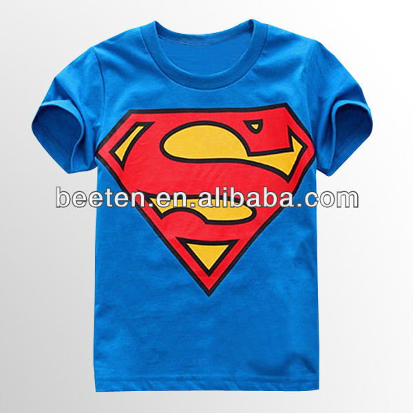 2013夏tシャツ子供のためで超人パターン-キッズ服　Tシャツ問屋・仕入れ・卸・卸売り
