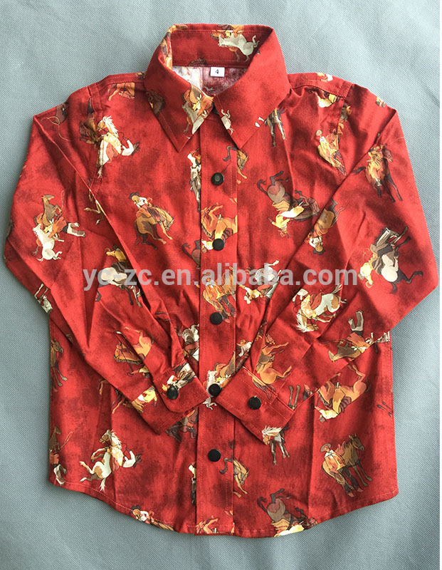 新arrivel子供服卸売の最新男の子子供動物印刷シャツ2016-キッズ服　シャツ、トップス問屋・仕入れ・卸・卸売り