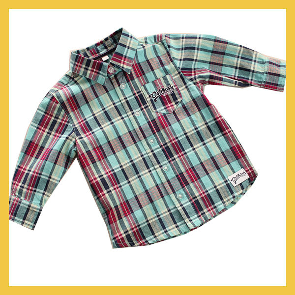 秋と冬2014年チェックシャツチェックのデザインで-キッズ服　シャツ、トップス問屋・仕入れ・卸・卸売り