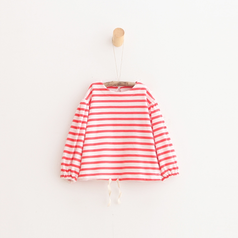 トップ販売秋着用甘いと快適な暖かいストライプ子供のtシャツのhzluomai-キッズ服　Tシャツ問屋・仕入れ・卸・卸売り