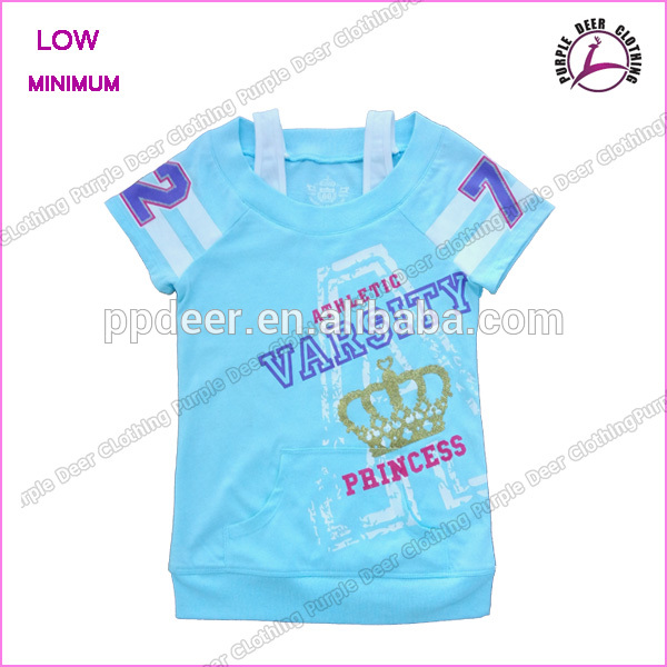 女性oネックオフショルダーtシャツ印刷カスタムtシャツ綿tシャツ-キッズ服　Tシャツ問屋・仕入れ・卸・卸売り