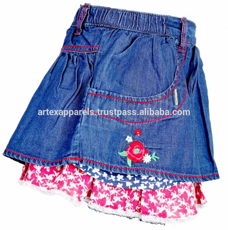 デニムスカートのための女の子-ジュニア服（女）スカート問屋・仕入れ・卸・卸売り