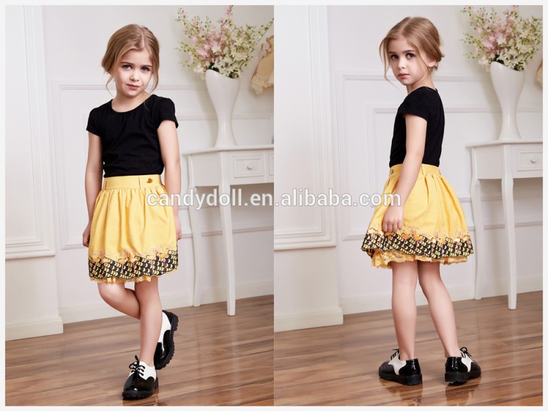 学校の赤ん坊子供の女の子の短いスカートのためのかわいいお姫様2015春の新-ジュニア服（女）スカート問屋・仕入れ・卸・卸売り