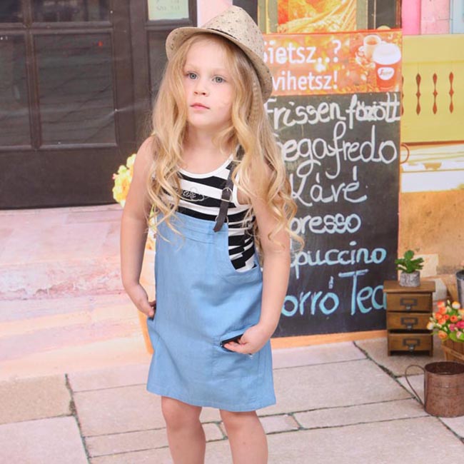 2015熱い販売jeanetとストライプスリップドレス用女の子-プラスサイズドレス、スカート問屋・仕入れ・卸・卸売り