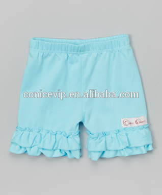 ワン販売かわいい女の子夏赤ちゃんマスタードパイショートパンツ卸売ブティックフリルパンツ-ズボン問屋・仕入れ・卸・卸売り
