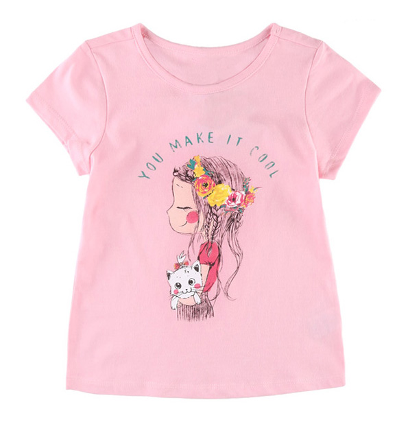 夏の子供服印刷デザイン女の子tシャツ100%コットン子供appparel-キッズ服　Tシャツ問屋・仕入れ・卸・卸売り