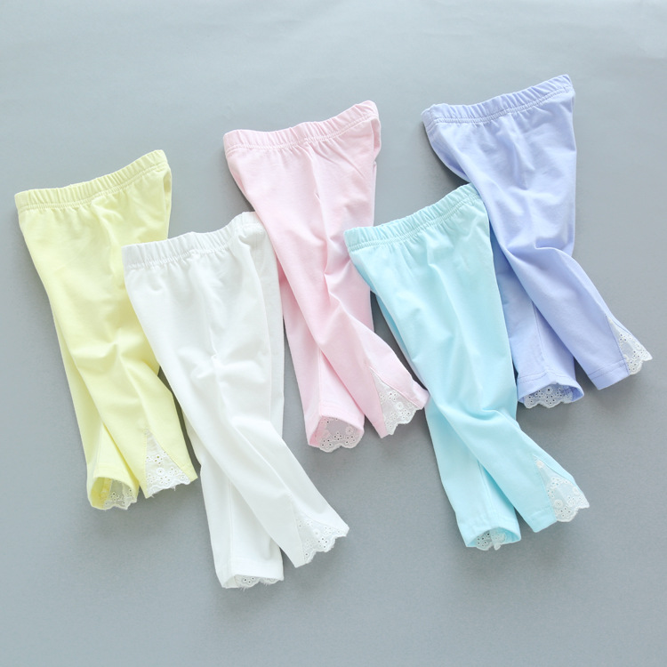 B10938A女の子夏コットン七レギンス-ズボン問屋・仕入れ・卸・卸売り