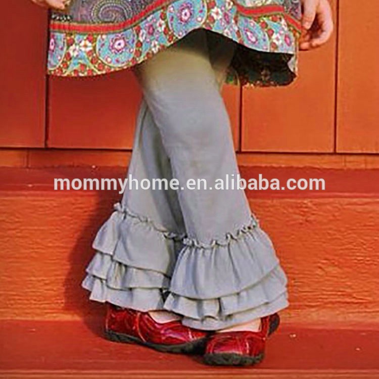 smockedホットブティックの女の子の綿のトリプルフリルm5040210バギーパンツ-ズボン問屋・仕入れ・卸・卸売り