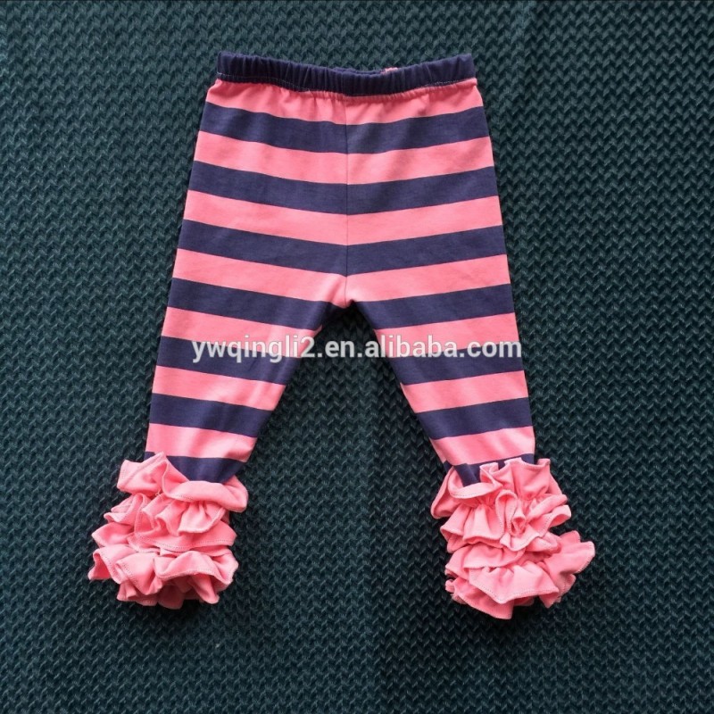 DYJ-095子供ブティック服春tigths縞模様の赤ちゃんアイシングパンツ卸売レギンス用キッズフリル-ズボン問屋・仕入れ・卸・卸売り