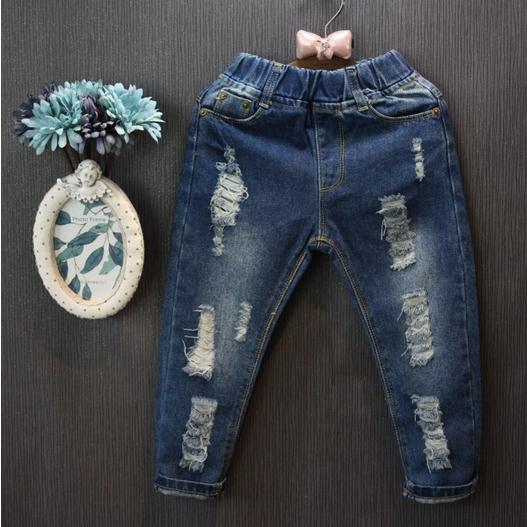 子供のファッションジーンズパンツ2016弾性ウエストパンツ-ズボン問屋・仕入れ・卸・卸売り
