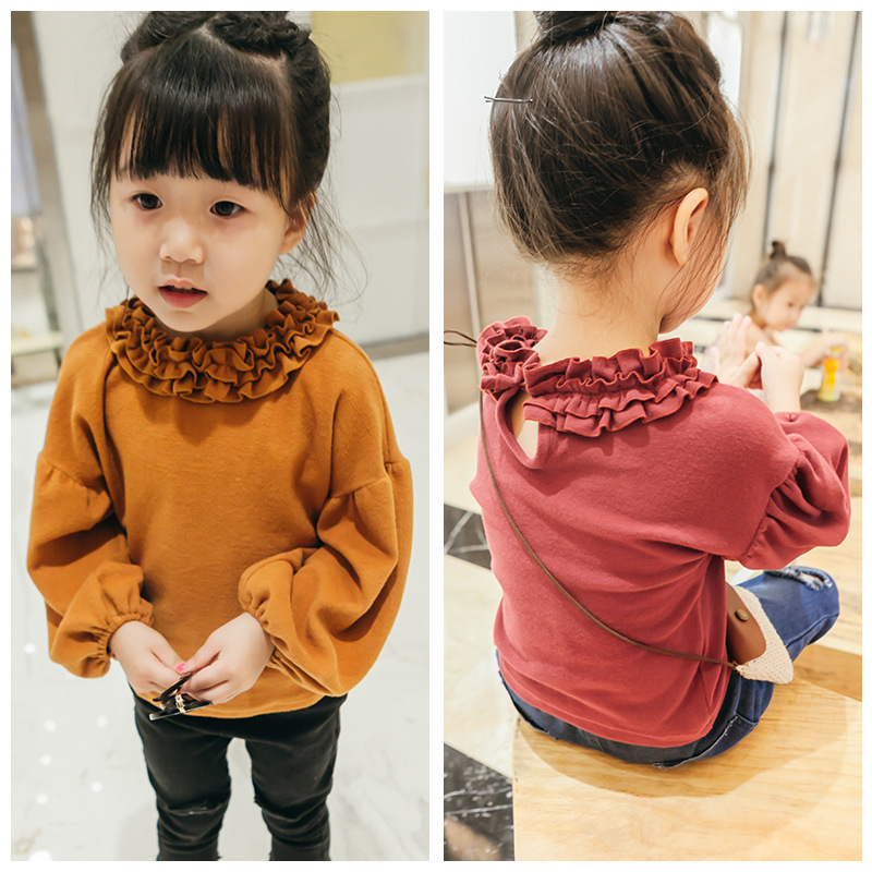 YD3233new秋子供シャツキャンディーカラー子供女の子シャツ-キッズ服　シャツ、トップス問屋・仕入れ・卸・卸売り