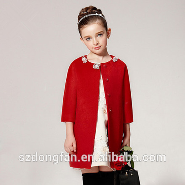 赤ちゃんの女の子の冬の綿ウール赤クリスマスコート子供かわいい生き抜く-プラスサイズコート問屋・仕入れ・卸・卸売り